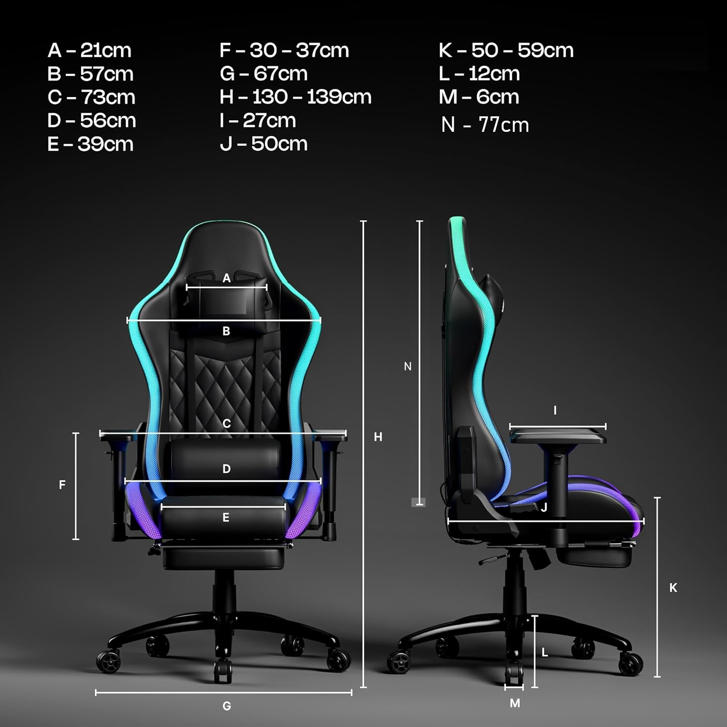 gaming chair with diamond stitched premium pu leatherette upholstery & footrest gaming chair with diamond stitched premium pu leatherette upholstery & footrest