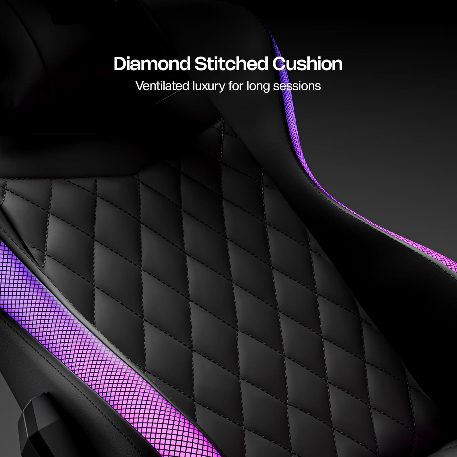 gaming chair with diamond stitched premium pu leatherette upholstery & footrest gaming chair with diamond stitched premium pu leatherette upholstery & footrest