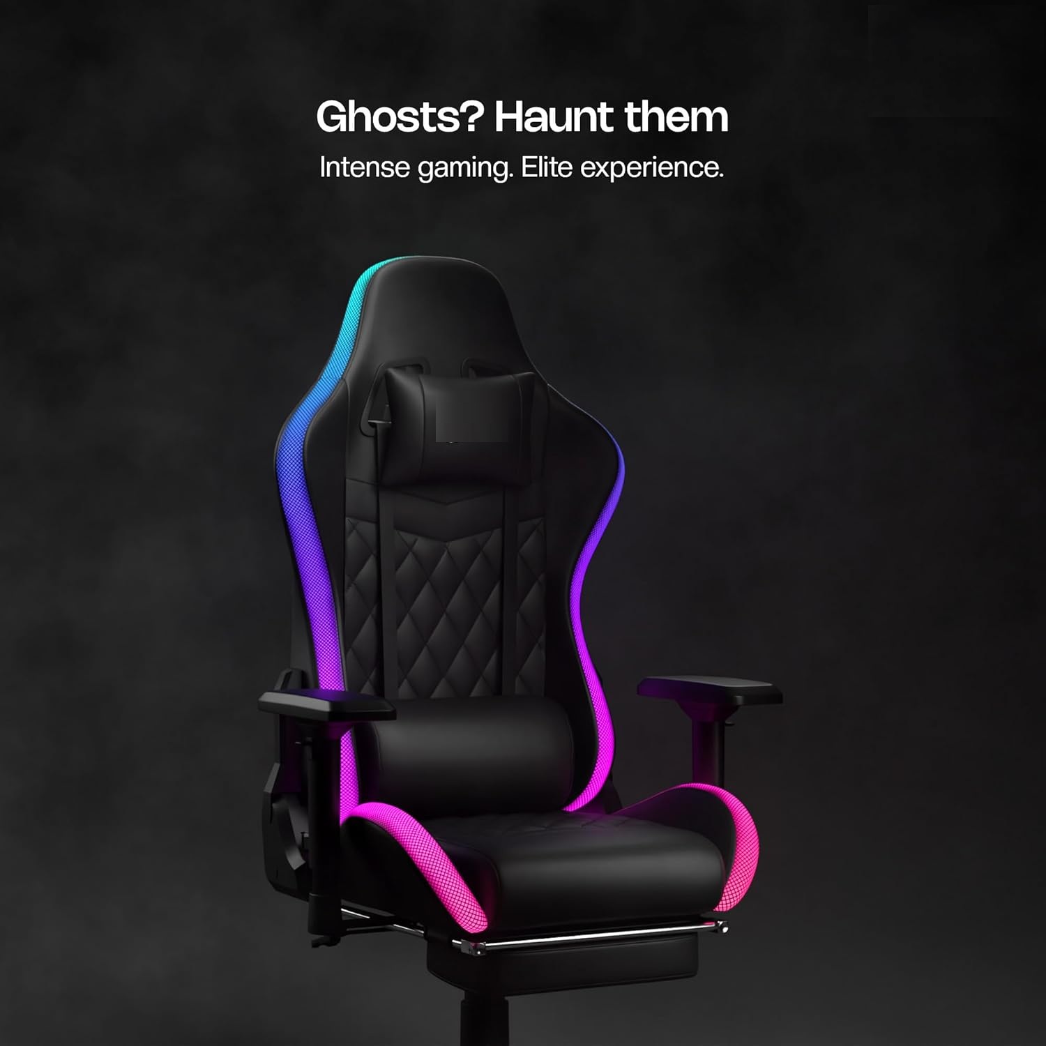 gaming chair with diamond stitched premium pu leatherette upholstery & footrest gaming chair with diamond stitched premium pu leatherette upholstery & footrest