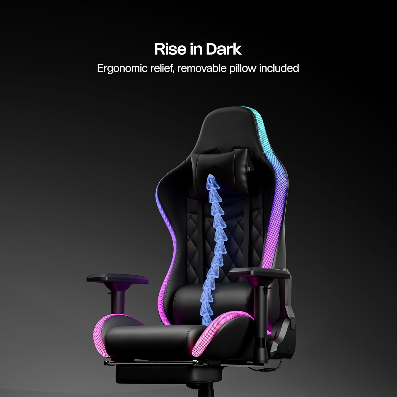 gaming chair with diamond stitched premium pu leatherette upholstery & footrest gaming chair with diamond stitched premium pu leatherette upholstery & footrest