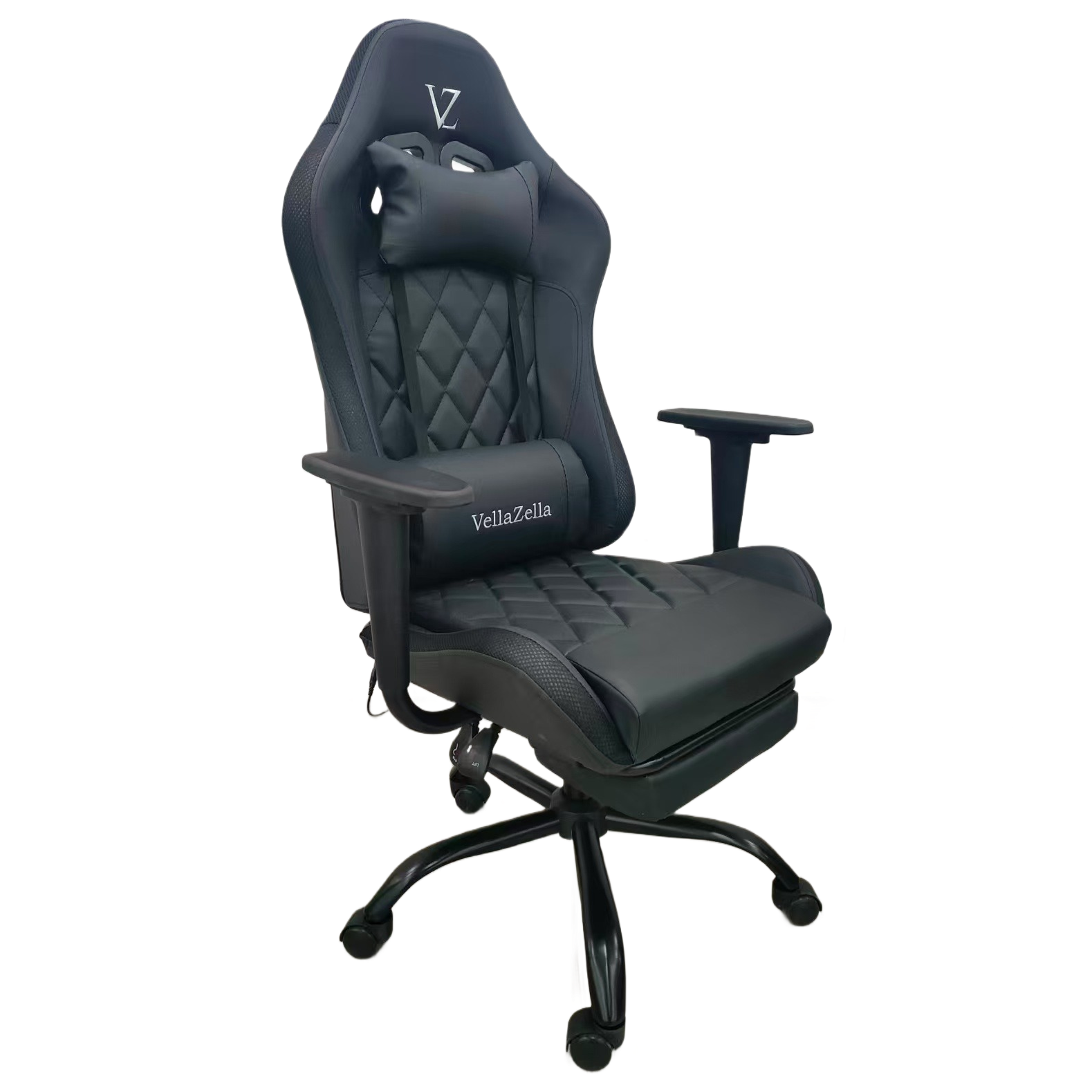gaming chair with diamond stitched premium pu leatherette upholstery & footrest gaming chair with diamond stitched premium pu leatherette upholstery & footrest