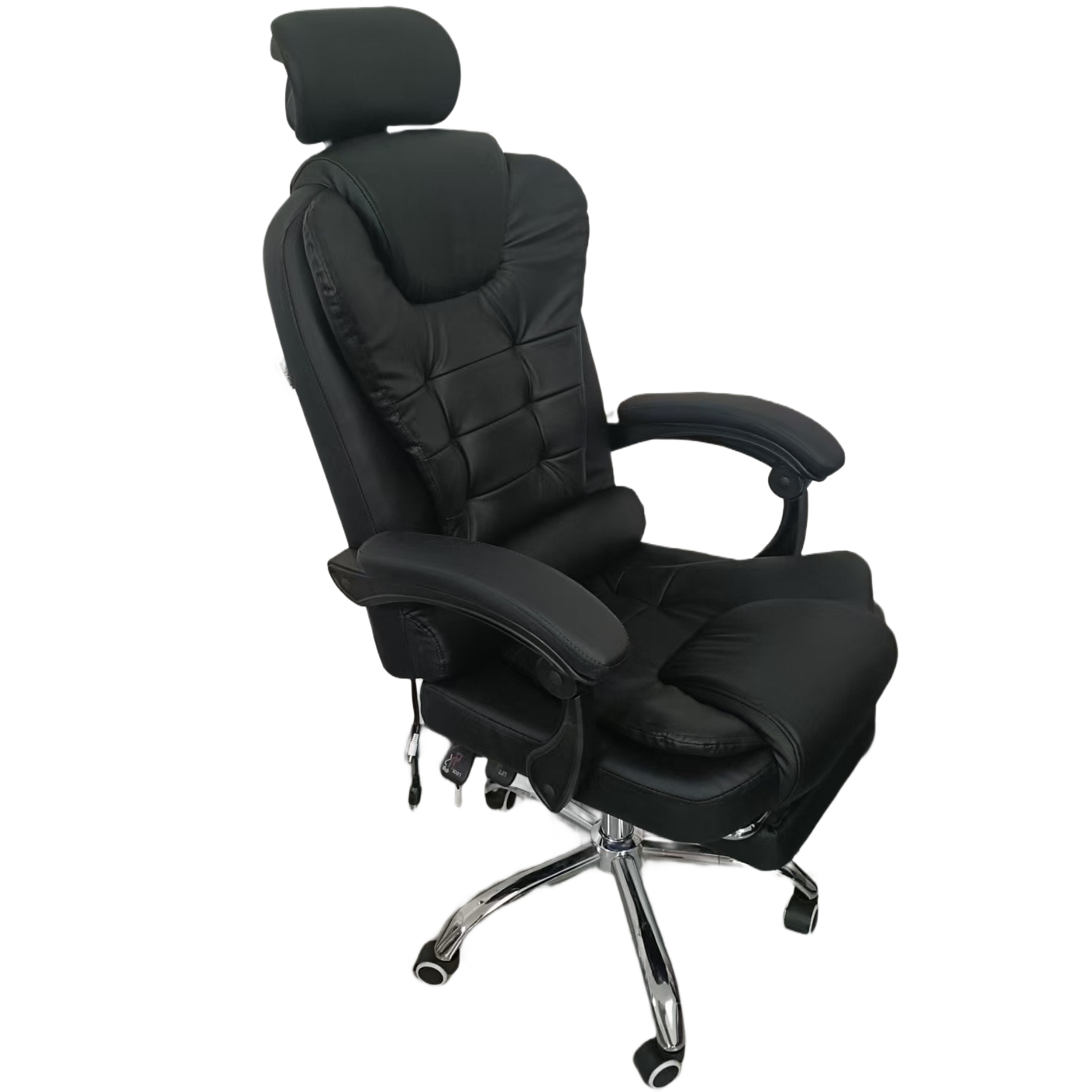 8 point pvc leatherette massage office chair with footrest & headrest with adjustable remote control 8 point pvc leatherette massage office chair with footrest & headrest with adjustable remote control