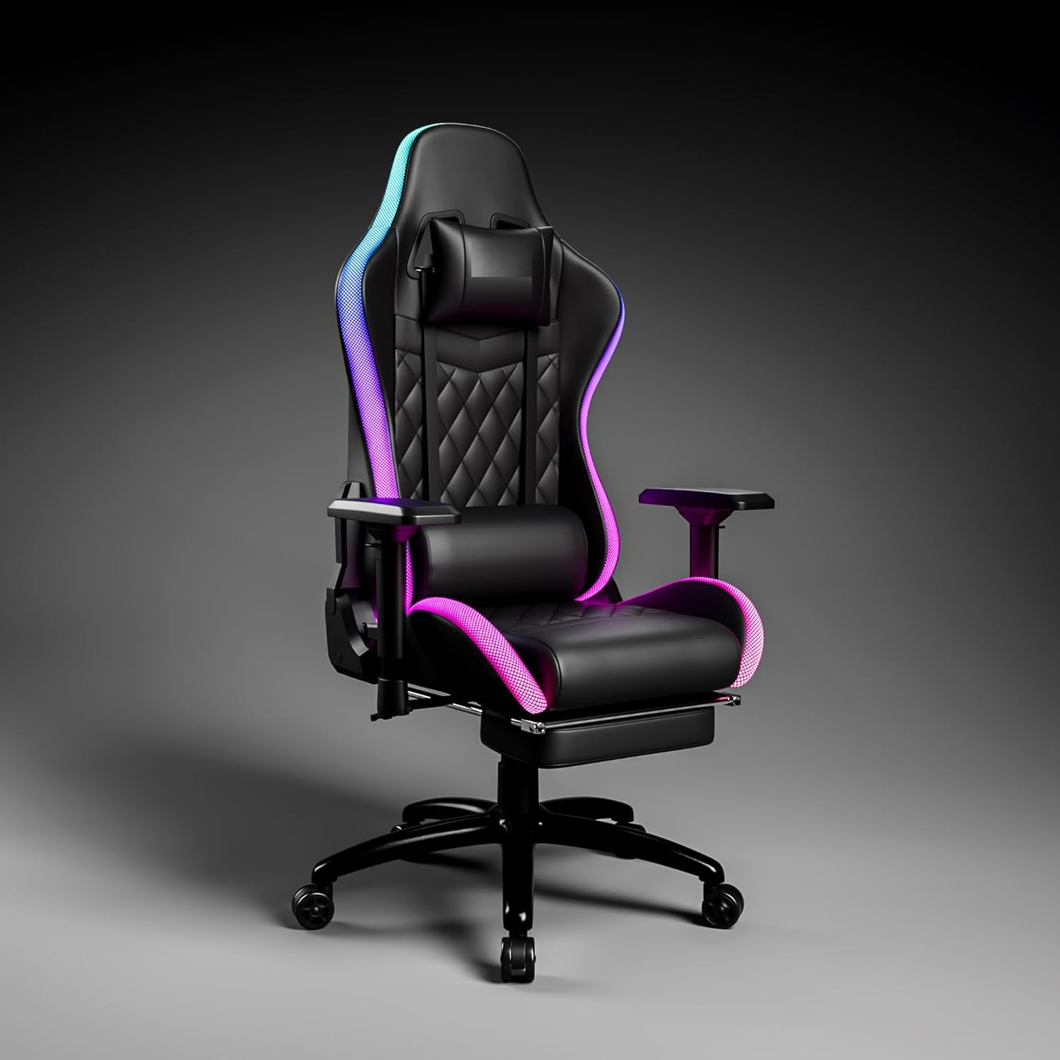 gaming chair with diamond stitched premium pu leatherette upholstery & footrest gaming chair with diamond stitched premium pu leatherette upholstery & footrest