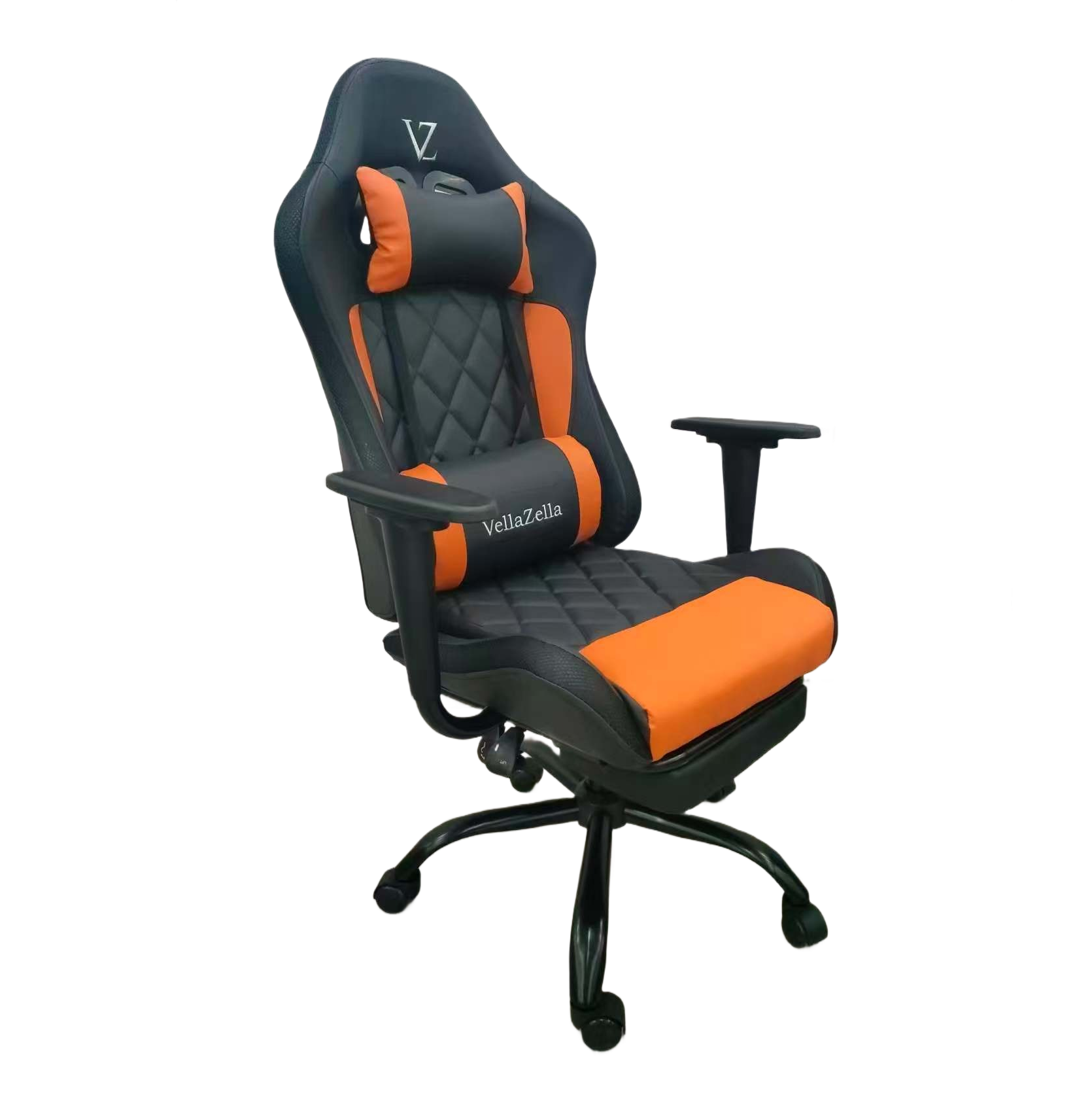 gaming chair with diamond stitched premium pu leatherette upholstery & footrest gaming chair with diamond stitched premium pu leatherette upholstery & footrest