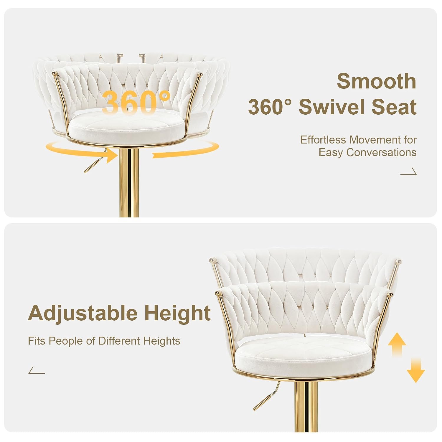 vellazella's velvet bar chair | modern adjustable bar stool for home, kitchen & bar use with electroplated metal base and tufted design vellazella's velvet bar chair | modern adjustable bar stool for home, kitchen & bar use with electroplated metal base and tufted design